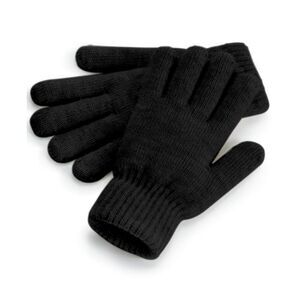 Beechfield Womens/Ladies Ribbed Cuff Gloves / Black